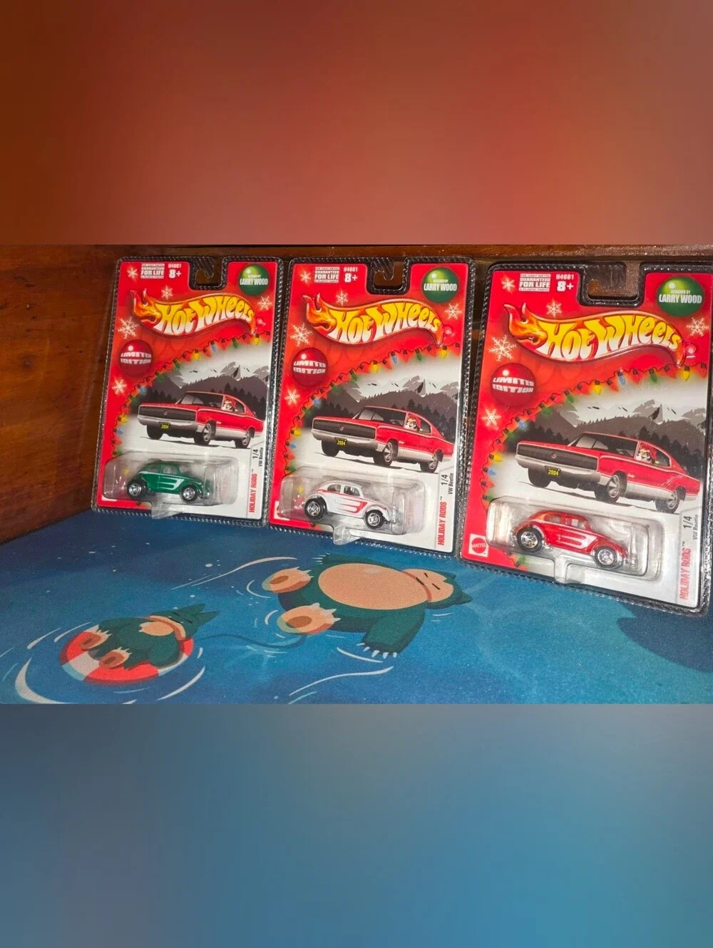 Hot Wheels 2004 Volkswagen VW Beetle Larry Wood Limited Edition Bundle of 3 RARE